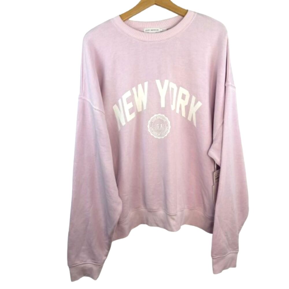 Good American NWT Women's Pink New York Cotton Mix Crewneck Size 2XL -$99